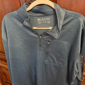Ariat Slate Blue Quarter-Zip Pullover
